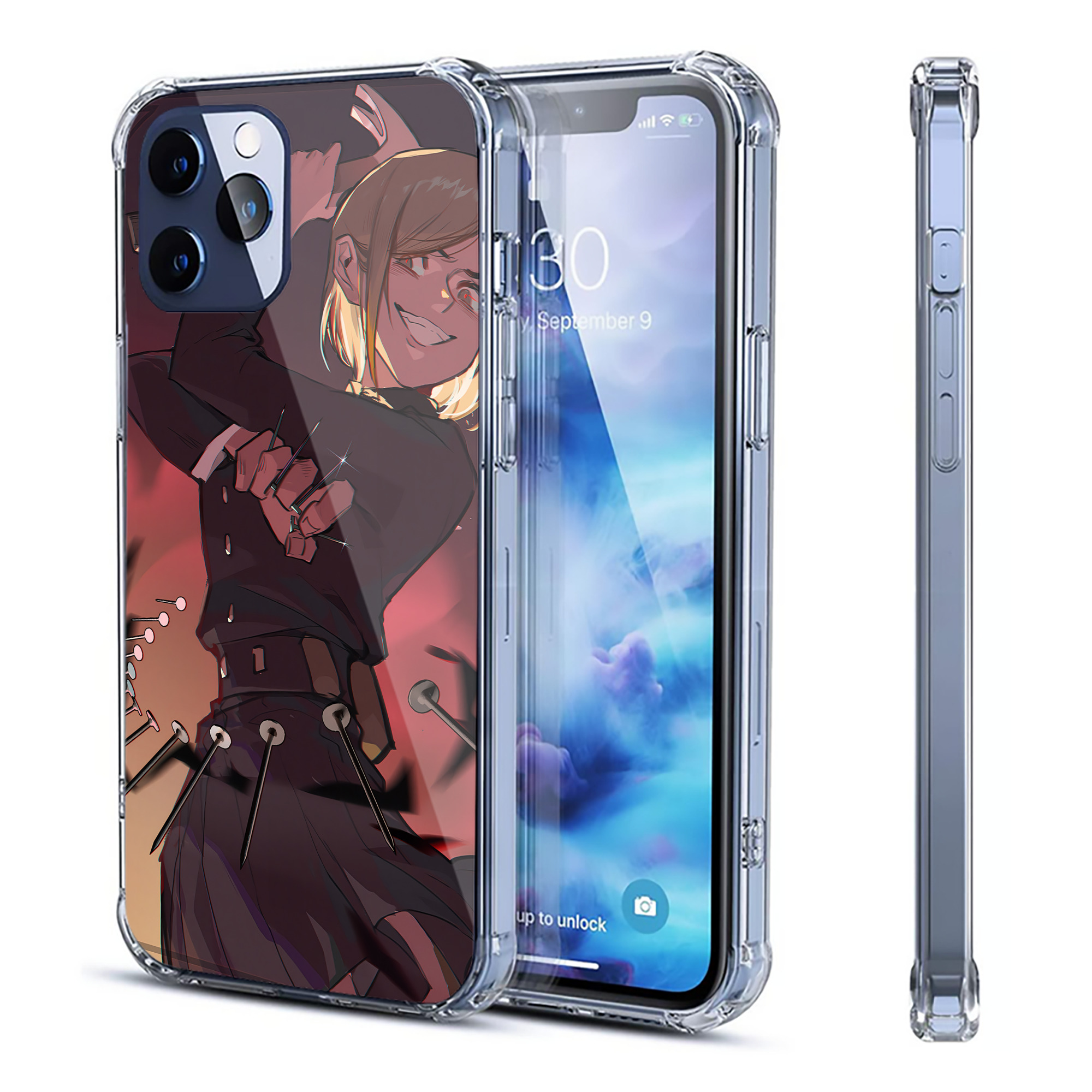 （画像用） 呪術廻戦 Jujutsu Kaisen 【iPhone 12シリーズ対応】透明スマホケース（クリアソフトケース）